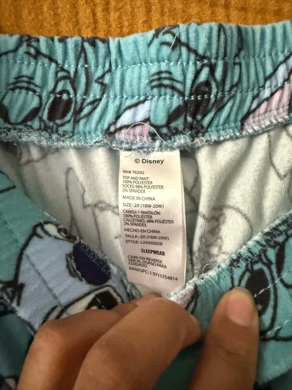 Blue Stitch Print Pajama Pants - Disney - Picture 4 of 4